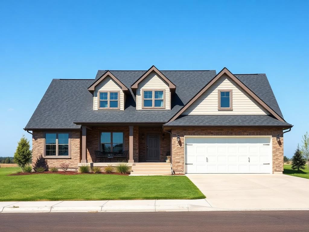Beautiful suburban home with a new asphalt shingle roof in Milwaukee
